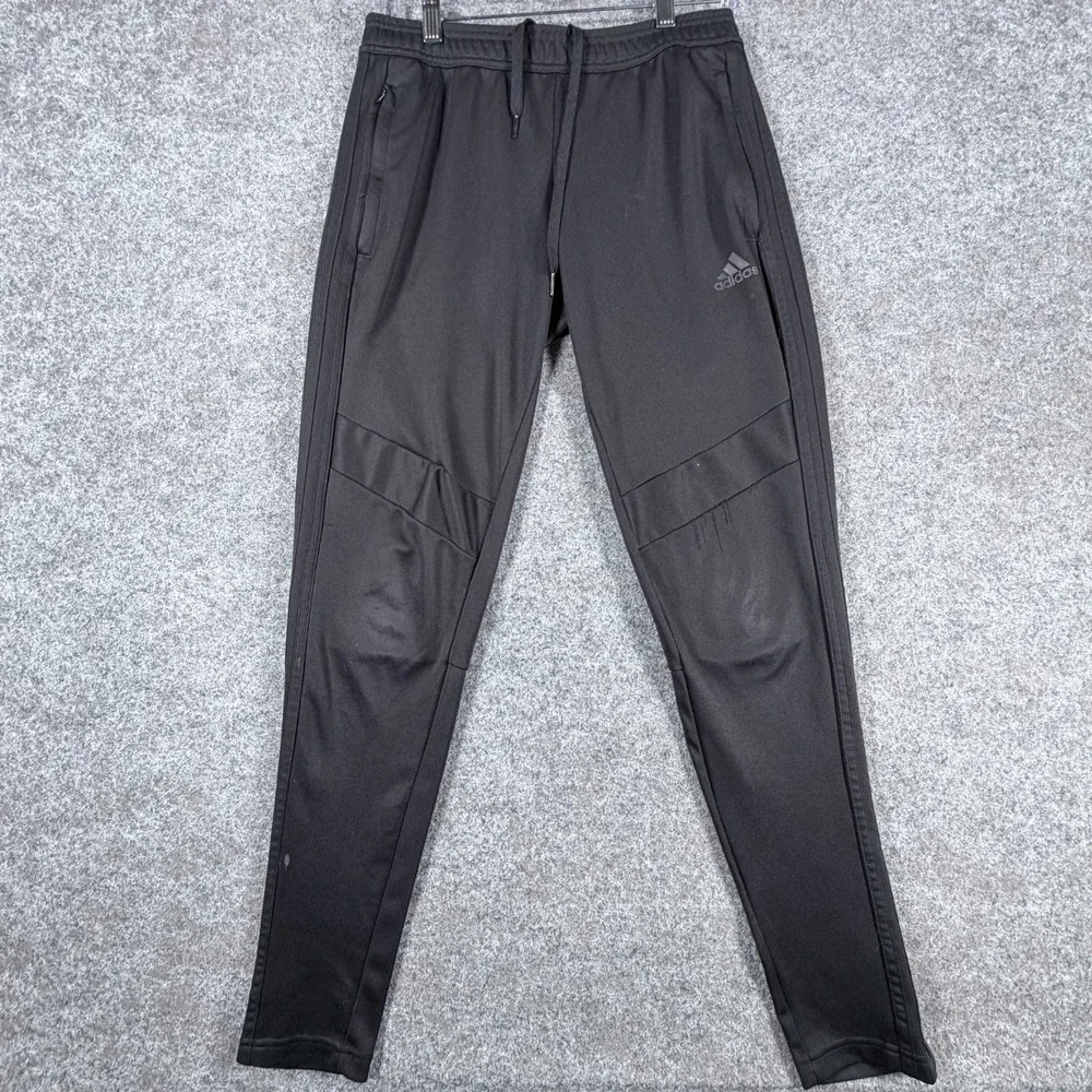 Adidas ClimaCool Track Pants Mens Small Black Performance Drawstring Ankle Zip